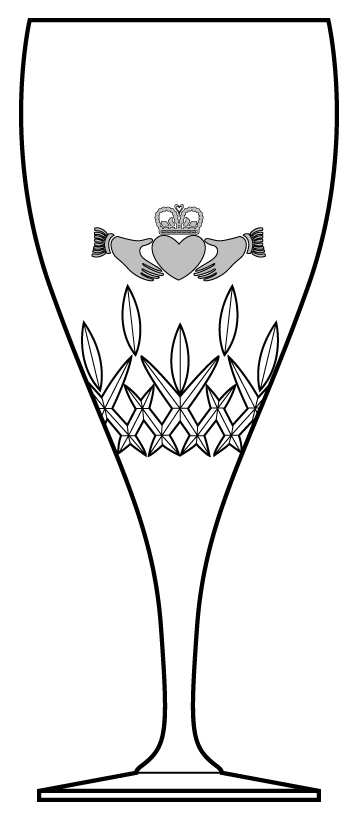 Claddagh (New Shape, 2007) Water Goblet by Galway-1
