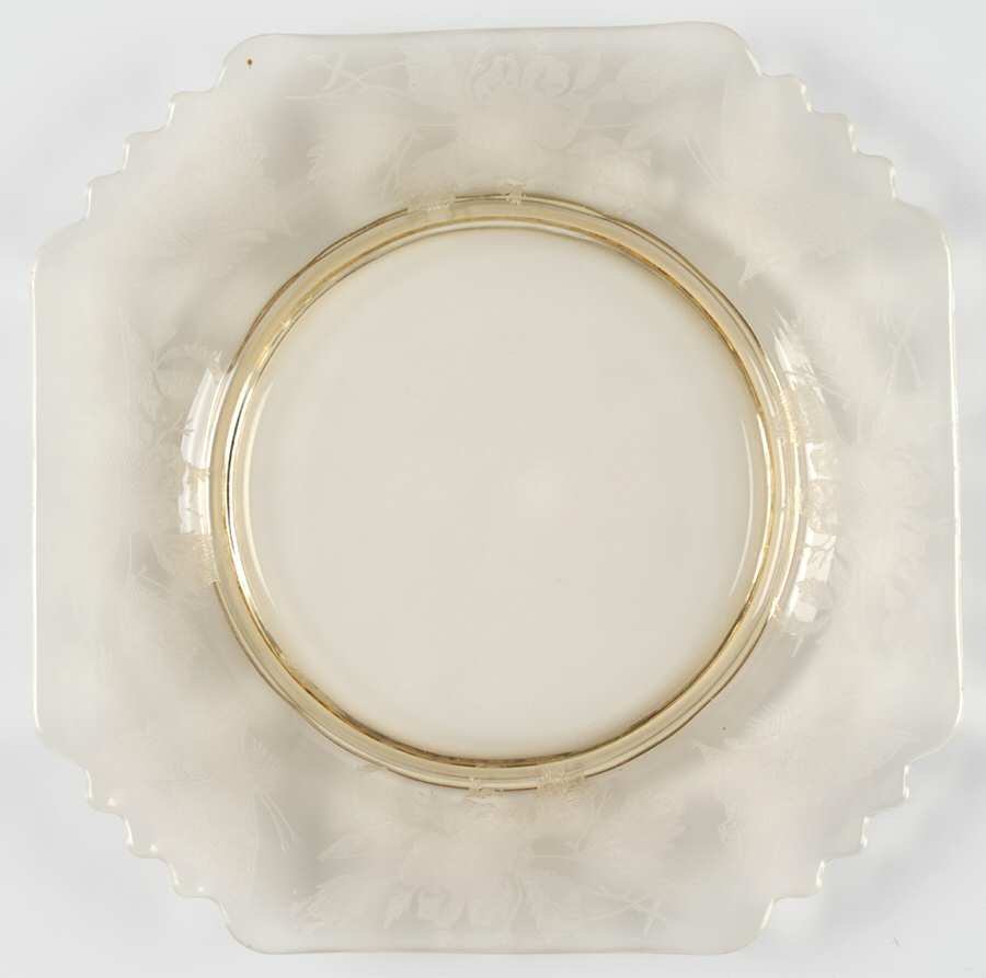 Butterfly (Yellow Bowl, Stem 470) Salad Plate by Glastonbury - Lotus-1