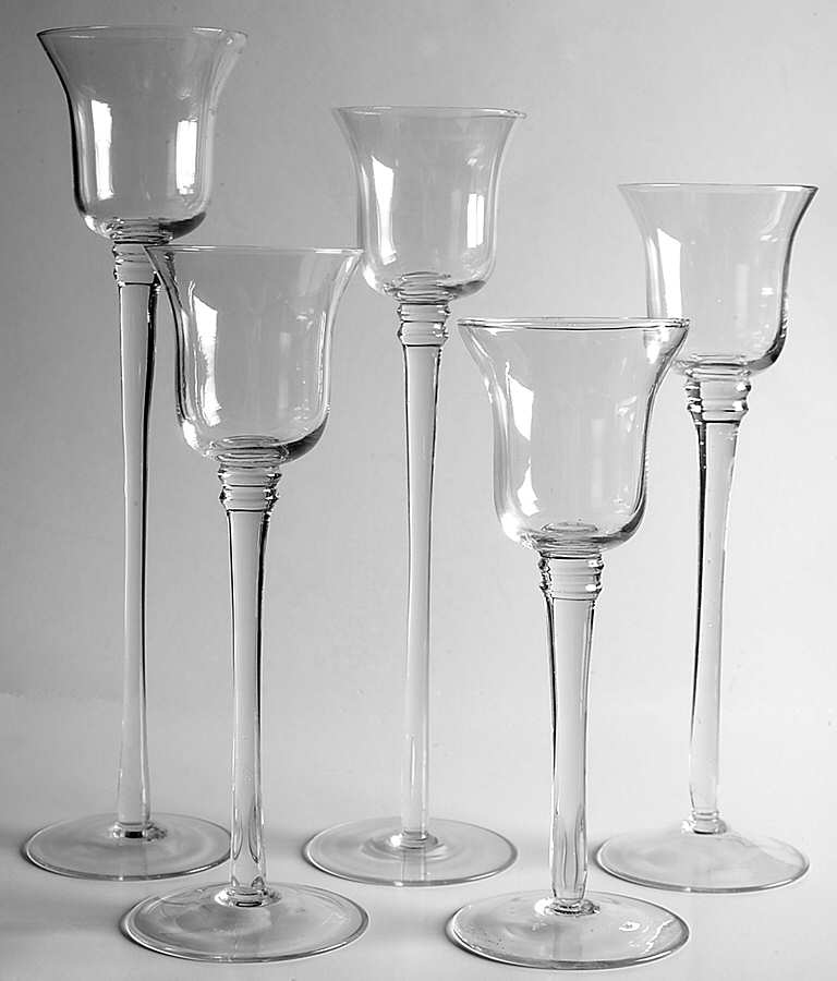 Infinity 5 Piece Candleholder Set by Gorham Crystal-1