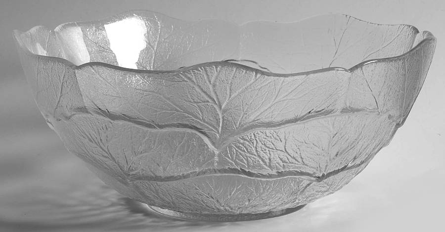 Crystal Leaf 12" Round Bowl by Godinger-1