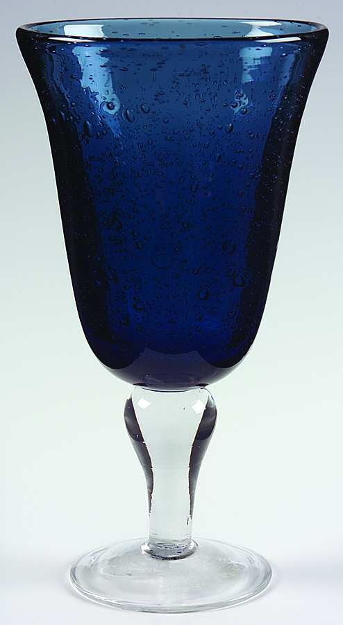 Shades Bubbles Blueberry Water Goblet by Gibson-1