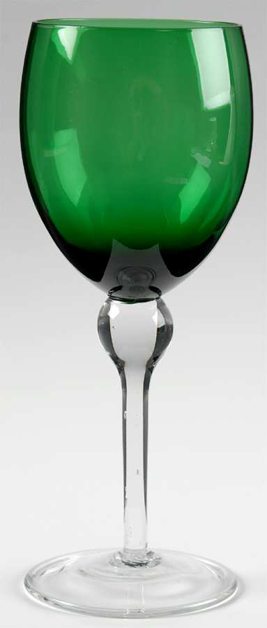 Chambray Green Water Goblet by Gibson-1