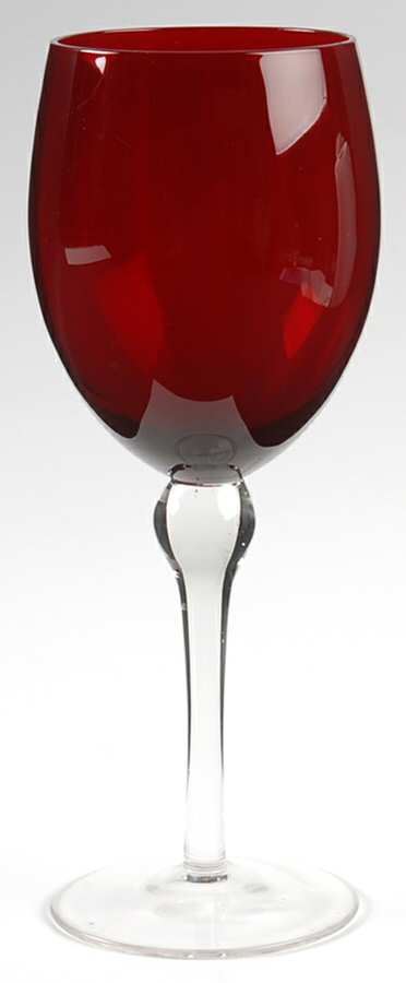 Chambray Red Water Goblet by Gibson-1