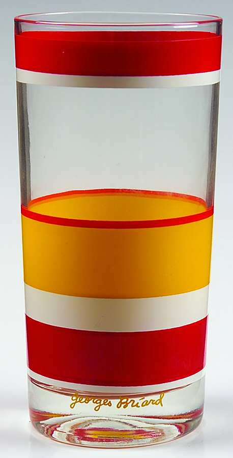 Cabana Orange 12 Oz Flat Tumbler by Georges Briard-1