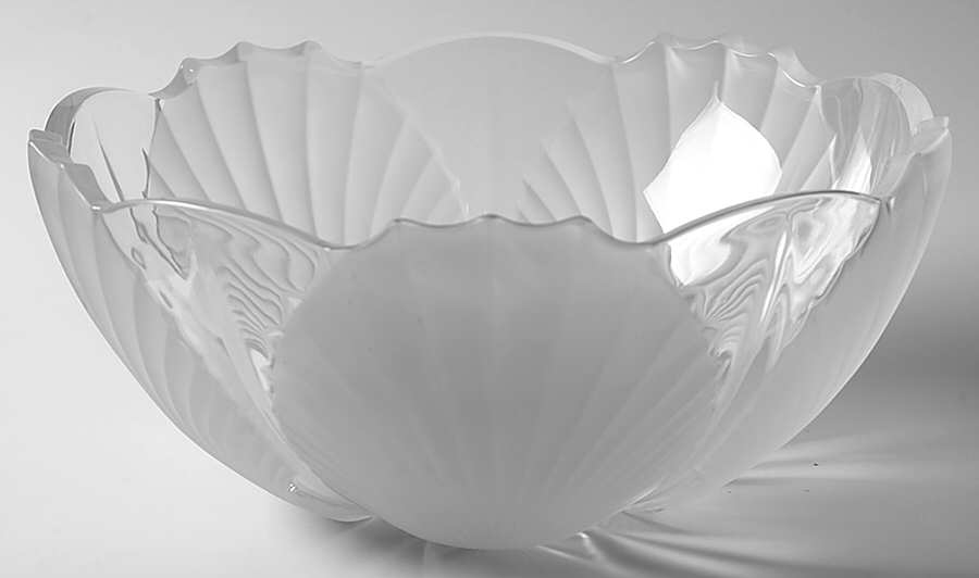 Frosted Shell 10" Round Bowl by Gorham Crystal-1