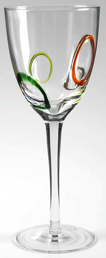 Color Rings Water Goblet by Gorham Crystal-1