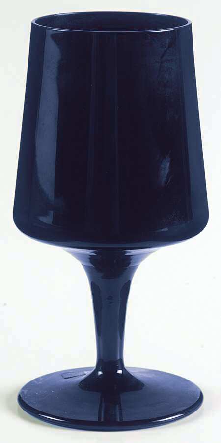 Verve Blue Water Goblet by Gorham Crystal-1
