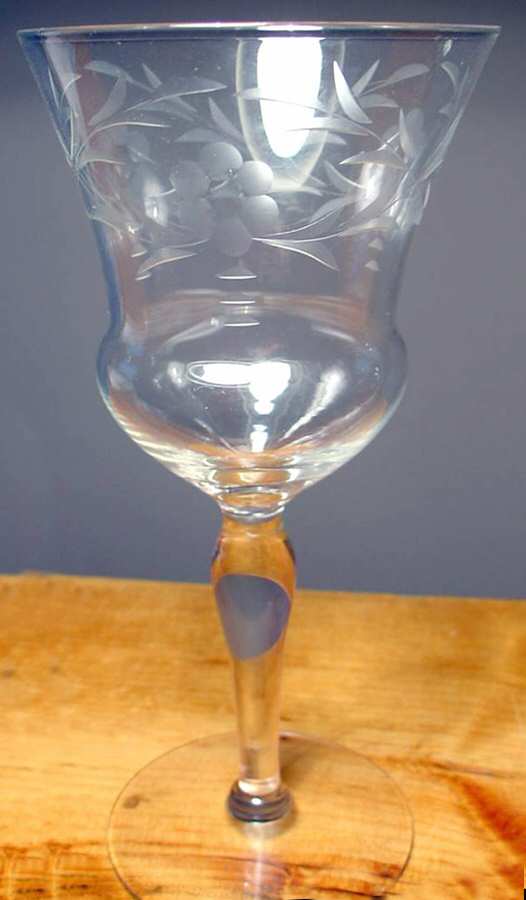 3720-9 Clear Water Goblet by Glastonbury - Lotus-1