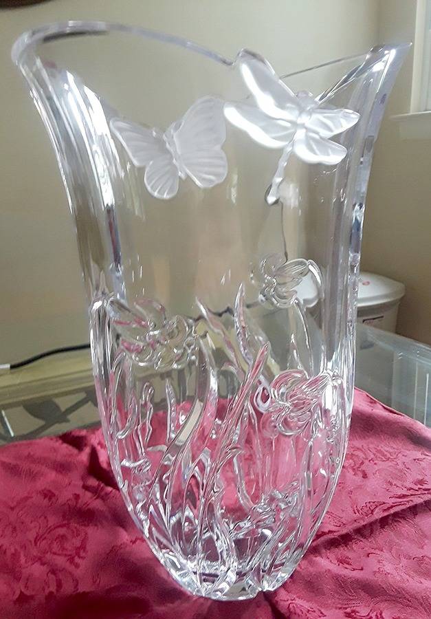 Butterfly 12" Straight Vase by Godinger-1