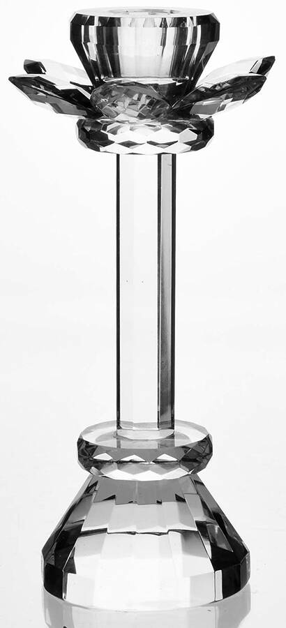 Lotus 7" Single Light Candlestick by Godinger-1