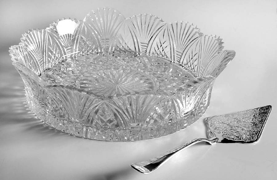 Shell Plateau Cake Plate & Server Set by Godinger-1