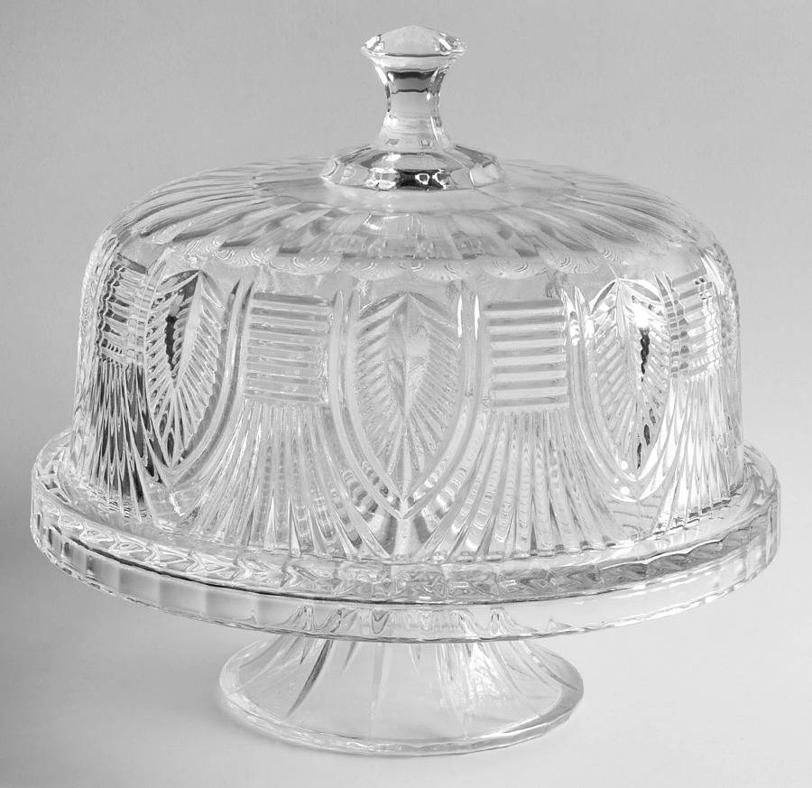 Shell 12" Pedestal Cake Stand & Dome by Godinger-1