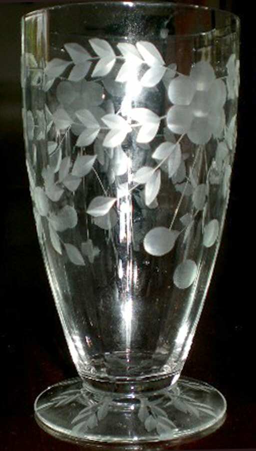 66-1 (Gray Cut) Footed Tumbler by Glastonbury - Lotus-1