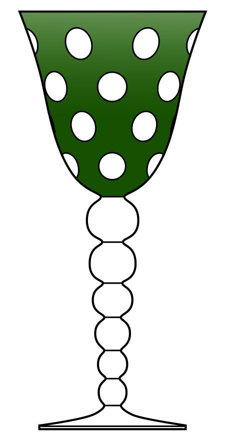 Bubbles Green Water Goblet by Godinger-1