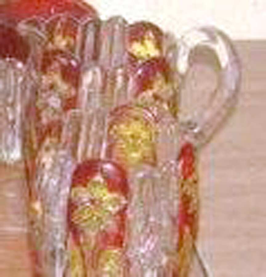 Sunken Primrose Ruby and Yellow Flash Creamer by Greensburg-1