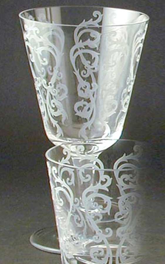 Scroll Water Goblet by Godinger-1