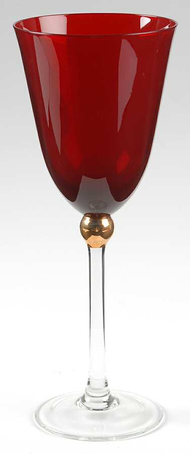 Touch of Gold Berry Water Goblet by Gorham Crystal-1