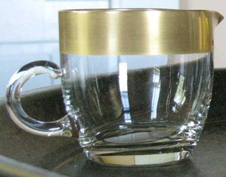 Tiara (Gold Band) Creamer by Glastonbury - Lotus-1