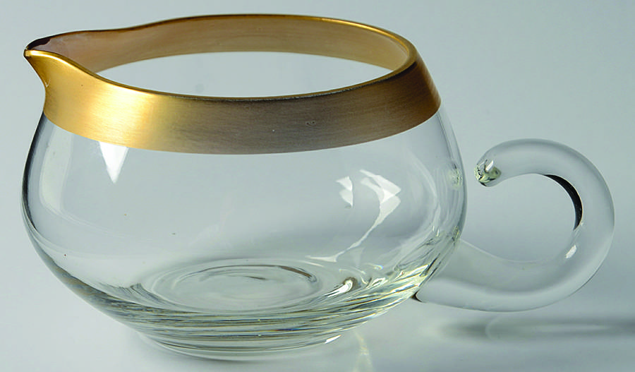 Tiara (Gold Band) Creamer by Glastonbury - Lotus-1