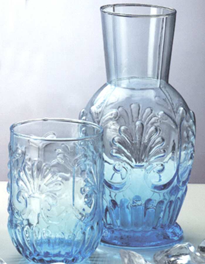 Versailles Aqua (2 Piece) Nite Set (Carafe & Tumbler) by Global Amici-1