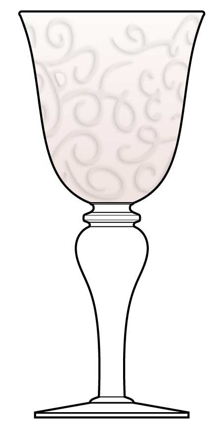 Scrolls Purple Water Goblet by Global Amici-1