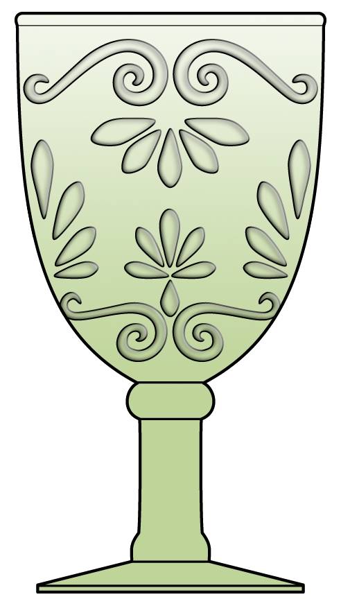 Baroque Green Water Goblet by Global Amici-1