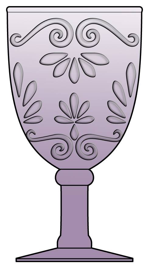 Baroque Purple Water Goblet by Global Amici-1