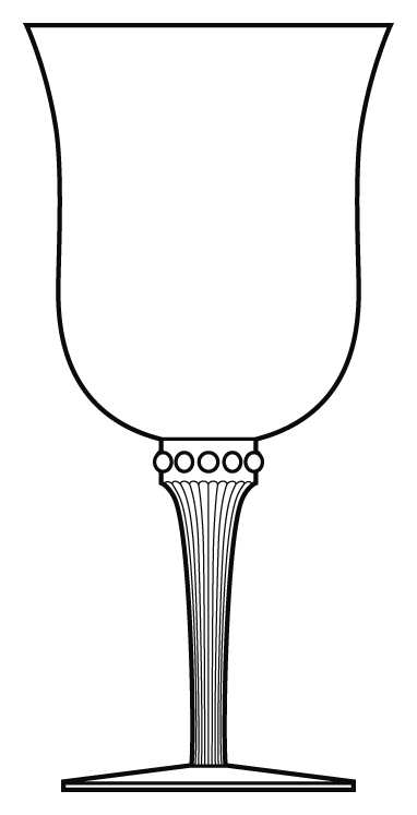 1659 (No Trim) Water Goblet by Gorham Crystal-1
