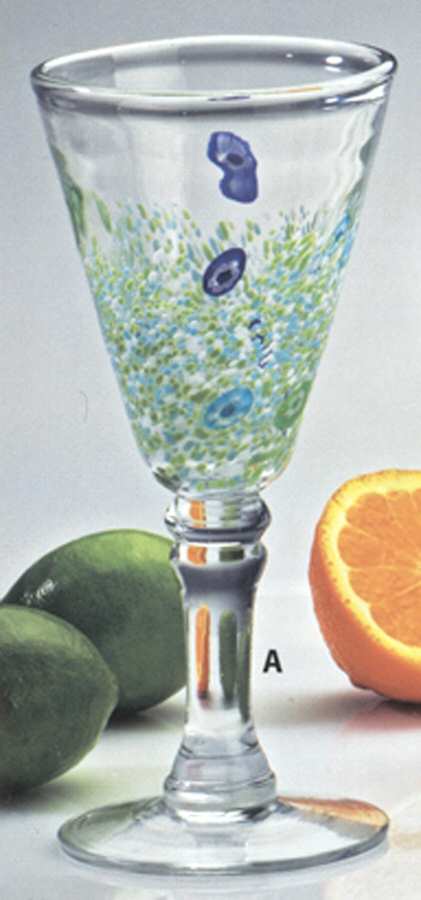 Monet Green Water Goblet by Global Amici-1