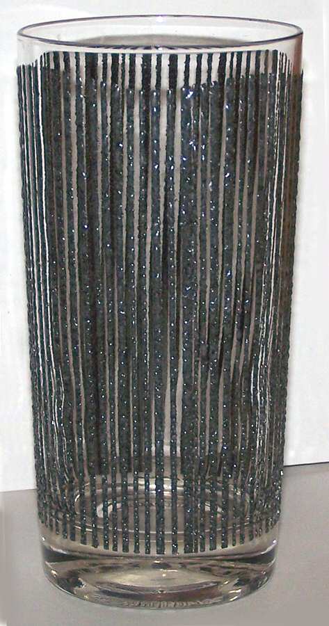 Icicle Black Highball Glass by Georges Briard-1