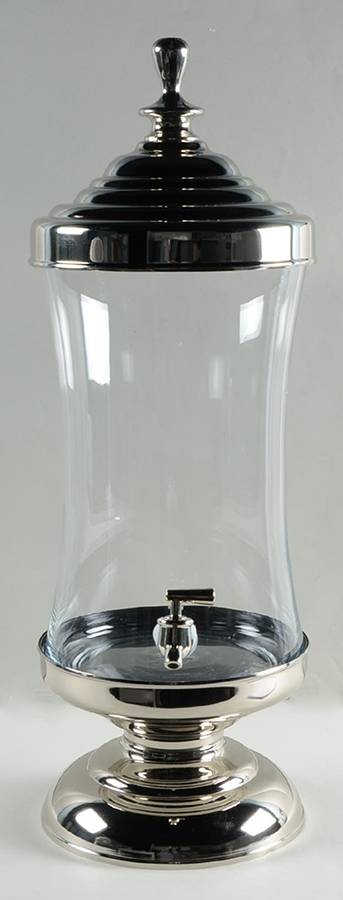 Monticello Beverage Dispenser & Metal Lid w/Metal Base by Godinger-1