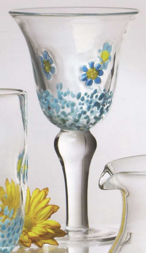 Flower Field Water Goblet by Global Amici-1