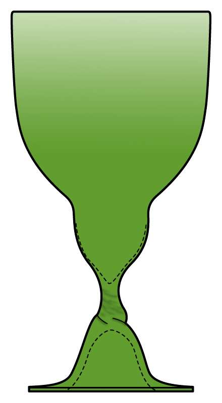 Forest Water Goblet by Green Glass Company-1