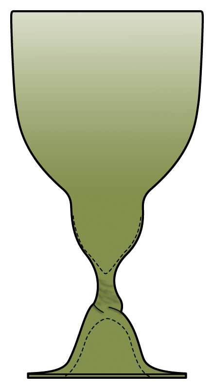 Evergreen Water Goblet by Green Glass Company-1