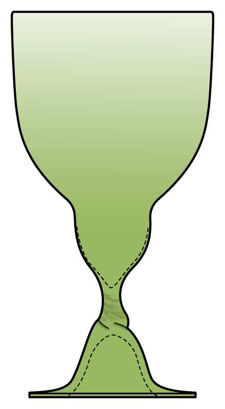 Willow Water Goblet by Green Glass Company-1
