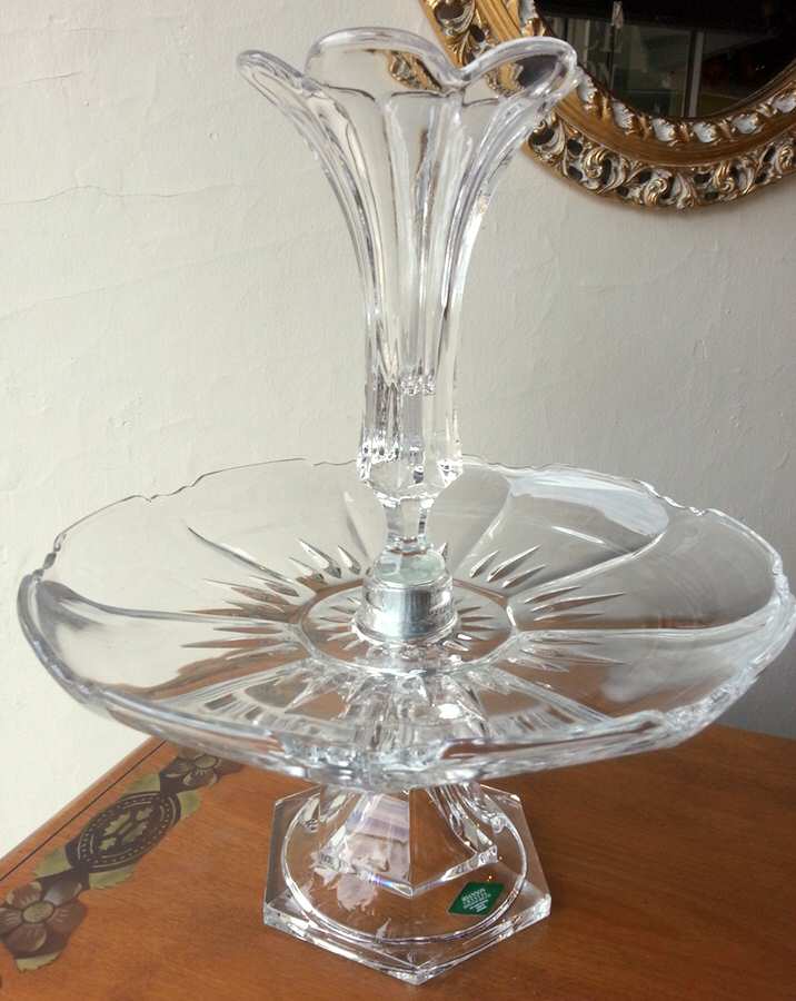 GCY24 14" Footed Fruit & Flower Epergne by Godinger-1