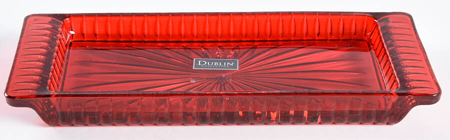 Dublin Red 1/4 Pound Butter Dish, No Lid by Godinger-1