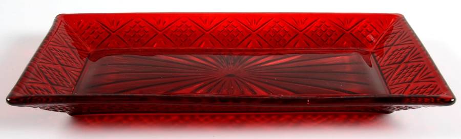 Dublin Red 11" Rectangular Tray by Godinger-1