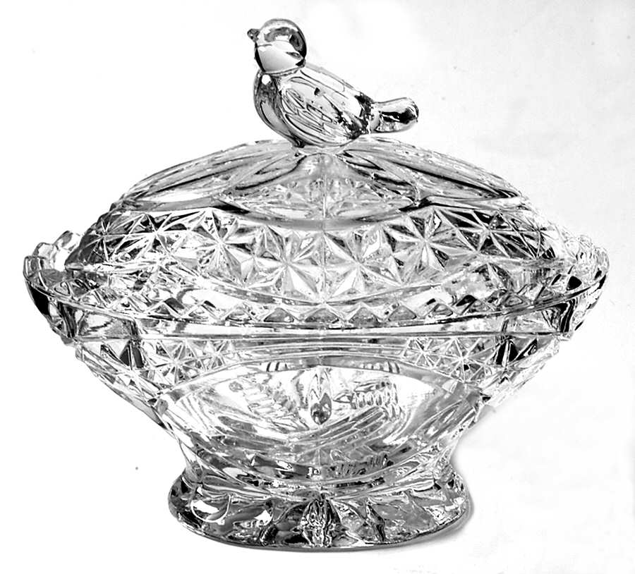 Songbird Clear Oval Box with Lid by Godinger-1