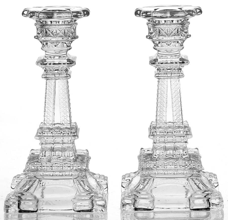 Eiffel Tower Collection (Set of 2) 6" Single Light Candlesticks by Godinger-1
