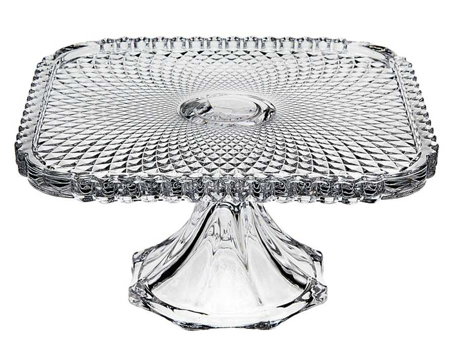 Belmont 7" Square Pedestal Cake Stand by Godinger-1