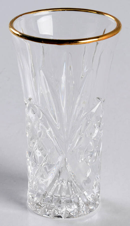 Dublin (Gold Trim) Vodka Glass by Godinger-1