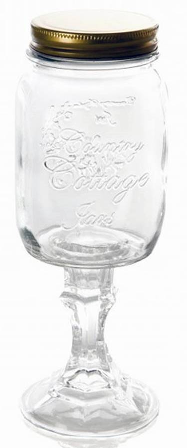 Boogaloo Wine Glass & Metal Lid by Gibson-1