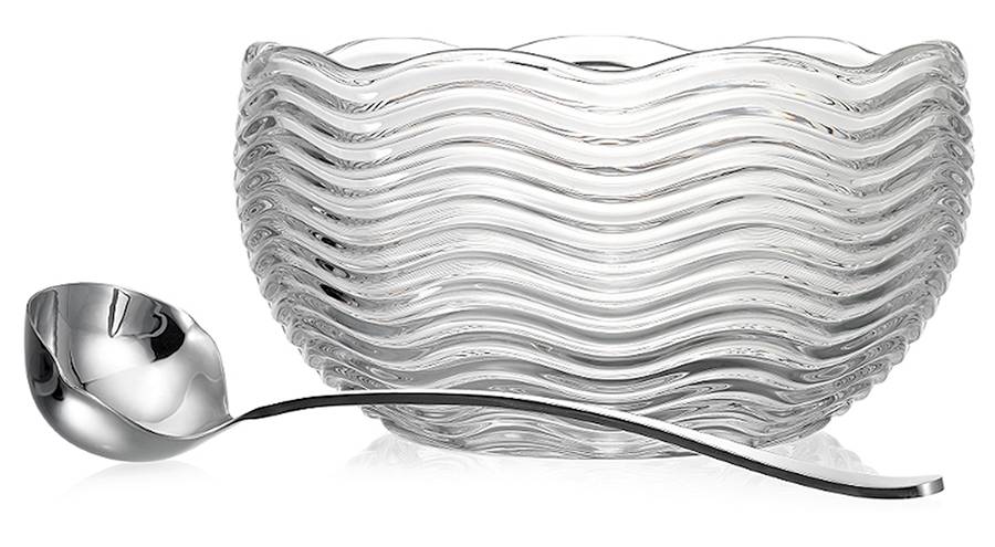 Capri Punch Bowl & Metal Ladle by Godinger-1