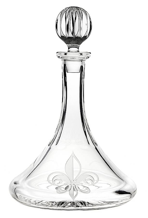 Fleur de Lis Captain's Decanter & Stopper by Godinger-1