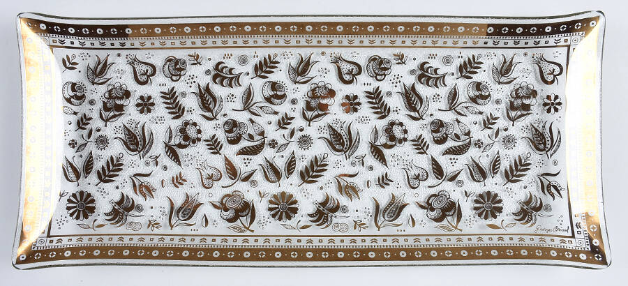 Persian Garden 16" Rectangular Tray by Georges Briard-1