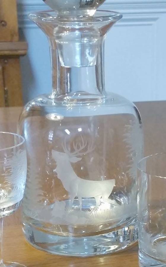 Jagd Decanter & Stopper by Glaskunst Hirtreiter-1