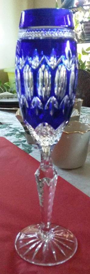 GCY37 Cobalt Blue Fluted Champagne by Godinger-1
