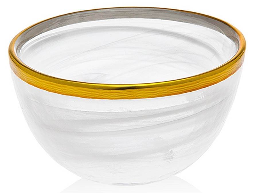 Alabaster White Gold Cereal Bowl by Godinger-1