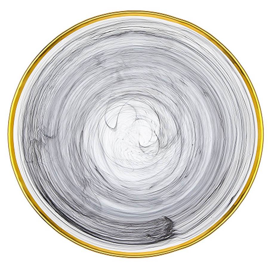 Alabaster Black Gold Service Plate by Godinger-1